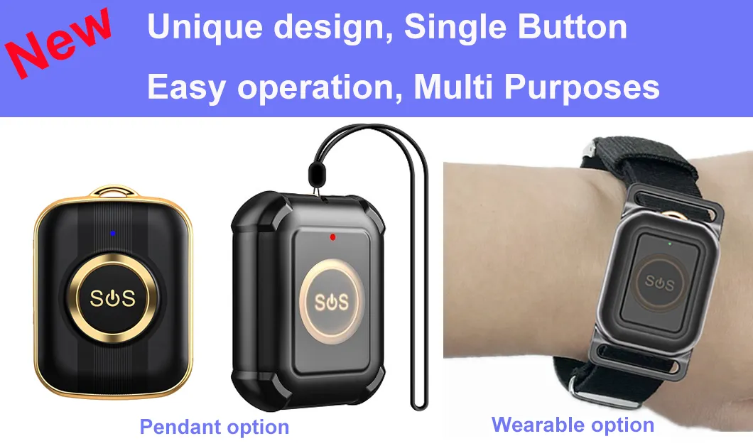 New 4G LTE IP67 Waterproof Portable Wearable Mini GPS Tracker with fall down detection for Safety Monitoring Y41