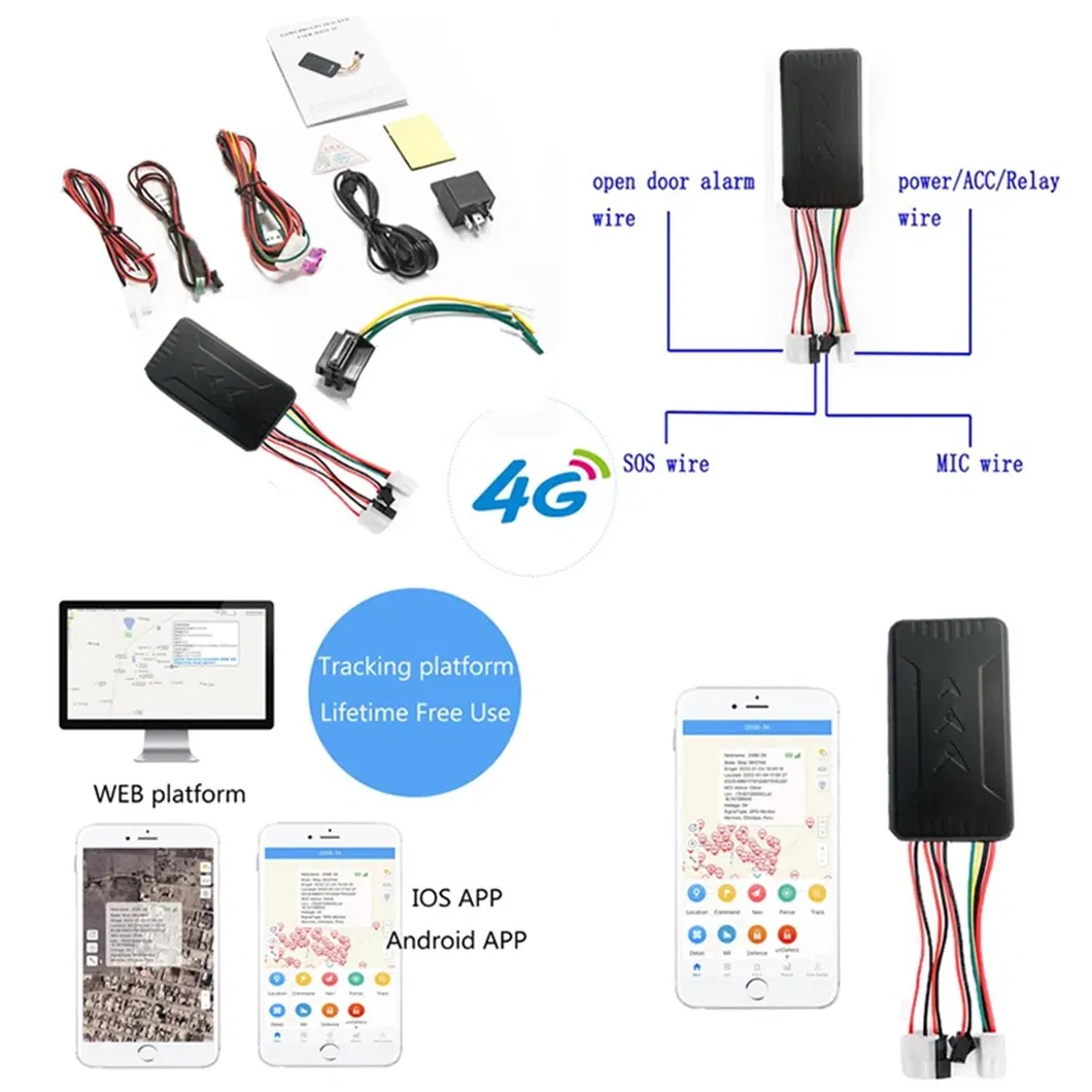 New Developed 4G Global Location Smart Vehicle GPS Tracker with Remote Cut-off Engine Free App Tracking T200