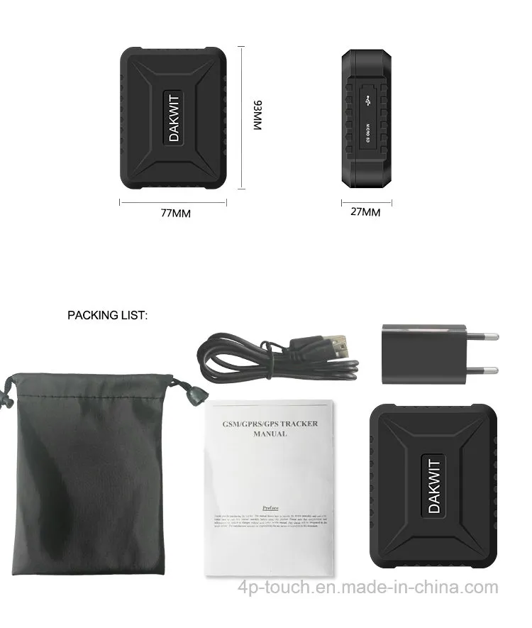 New Developed Quality 6600mAh Battery Mini 2G GSM Vehicle Personal Car Security GPS Tracker with Engine Cut Off T800B