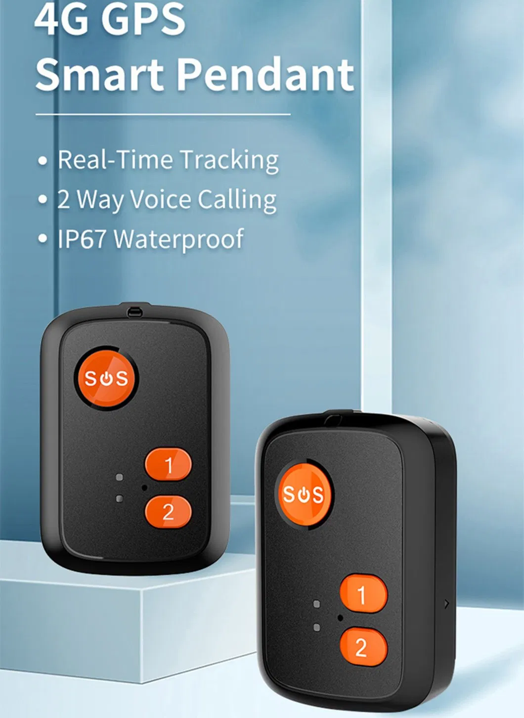 New developed 4G mini design Elderly Security Tracker GPS locator with fall down notification take medicine alert Y41E