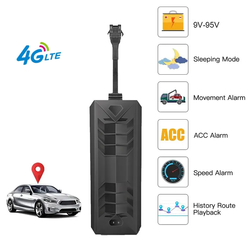 Quality Wholesale 4G Precise Vehicle Positioning Engine Cut off Alarm Live Tracking Mini Car GPS Tracker Anti Theft T806