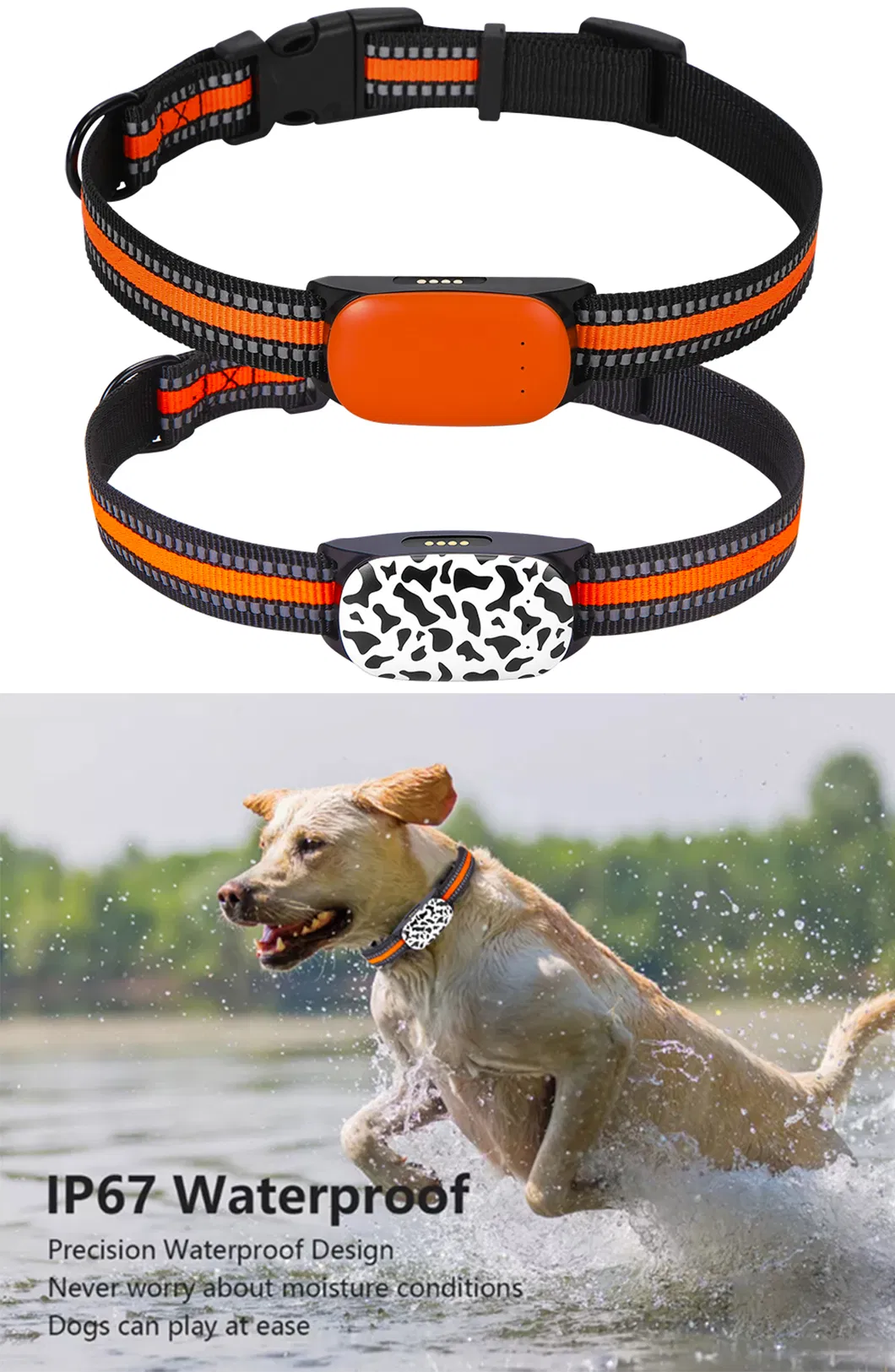 The latest IP67 waterproof 4G pets dog GPS tracker cat animal free collar real time APP Web GPS tracking device Y34