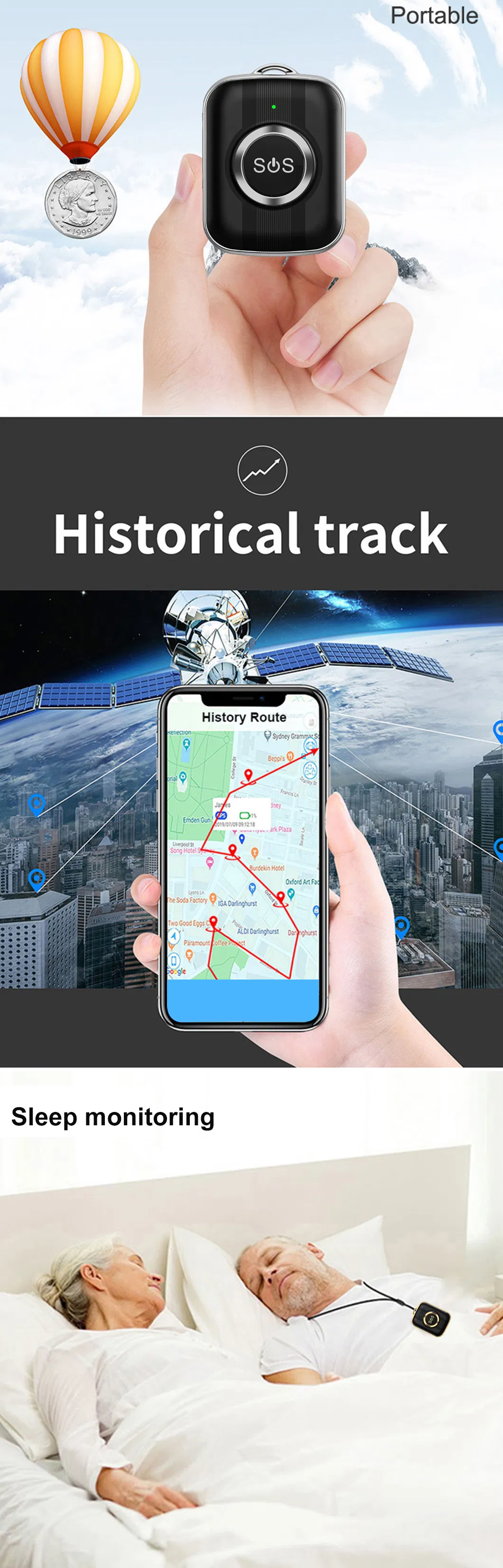 Wholesale 4G IP67 Waterproof Locator Smart Tracking Device Mini Tracker GPS with Fall down notification Y41