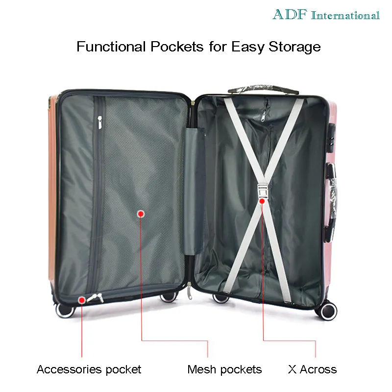 Adf Stylish Traveler Polypropylene Luggage Set with Strong Pull Rod