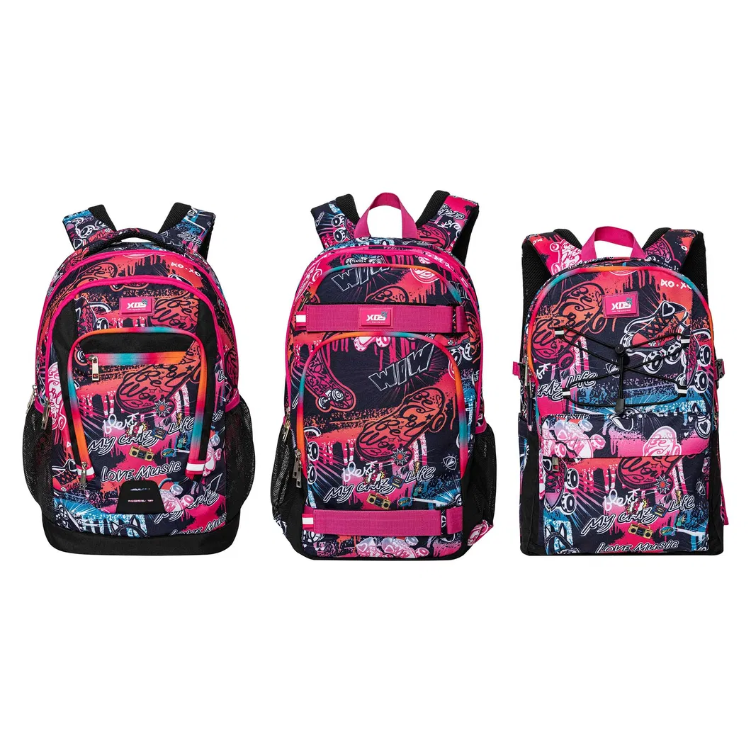 Outdoor Travel Woman Sport Backpack High School Students School Backpack with Colorful Zipper Back to School