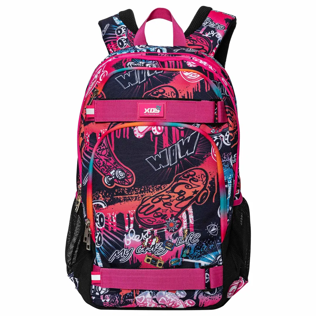 Outdoor Travel Woman Sport Backpack High School Students School Backpack with Colorful Zipper Back to School