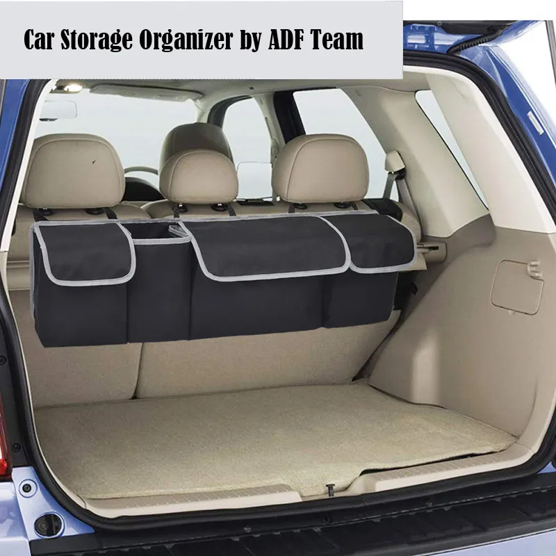 Durable Car Organizer with Foldable Design and Removable Cooler Feature and 3 Compartments