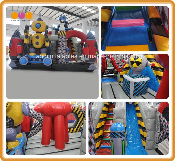 2017 New Design Robotic Hauler Slide Inflatable Kid Playing Slide (AQ01814)