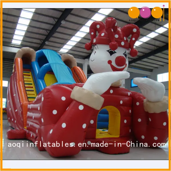 8 Meters High Lovely Clown Inflatable Slide (AQ121)