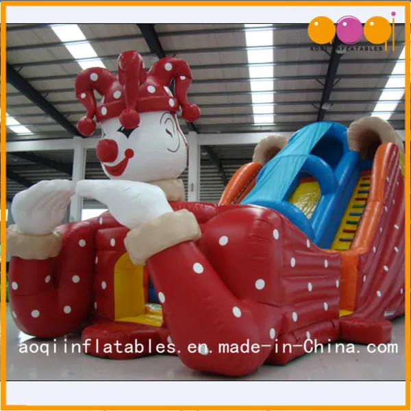 8 Meters High Lovely Clown Inflatable Slide (AQ121)