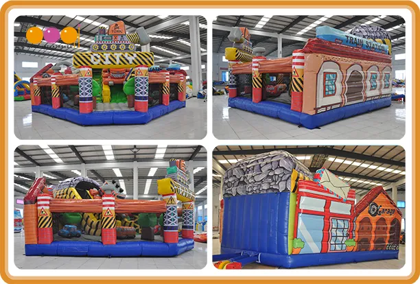 Amusement Park Building Inflatable Big Fun City for Sale (AQ01640)