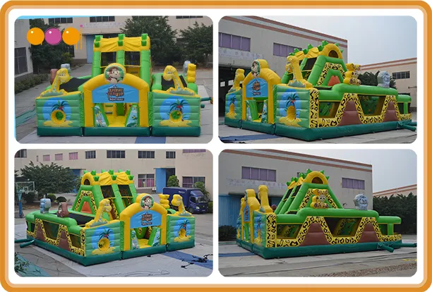 Amusement Park Colorful Inflatable Animal Jungle Fun City (AQ0195-1)