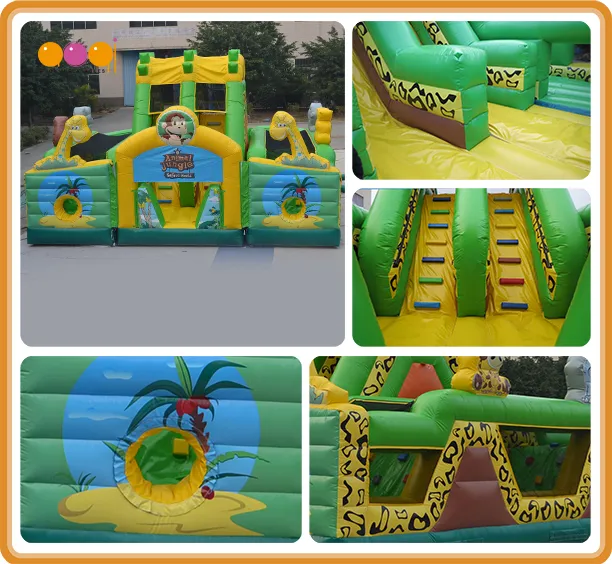 Amusement Park Colorful Inflatable Animal Jungle Fun City (AQ0195-1)