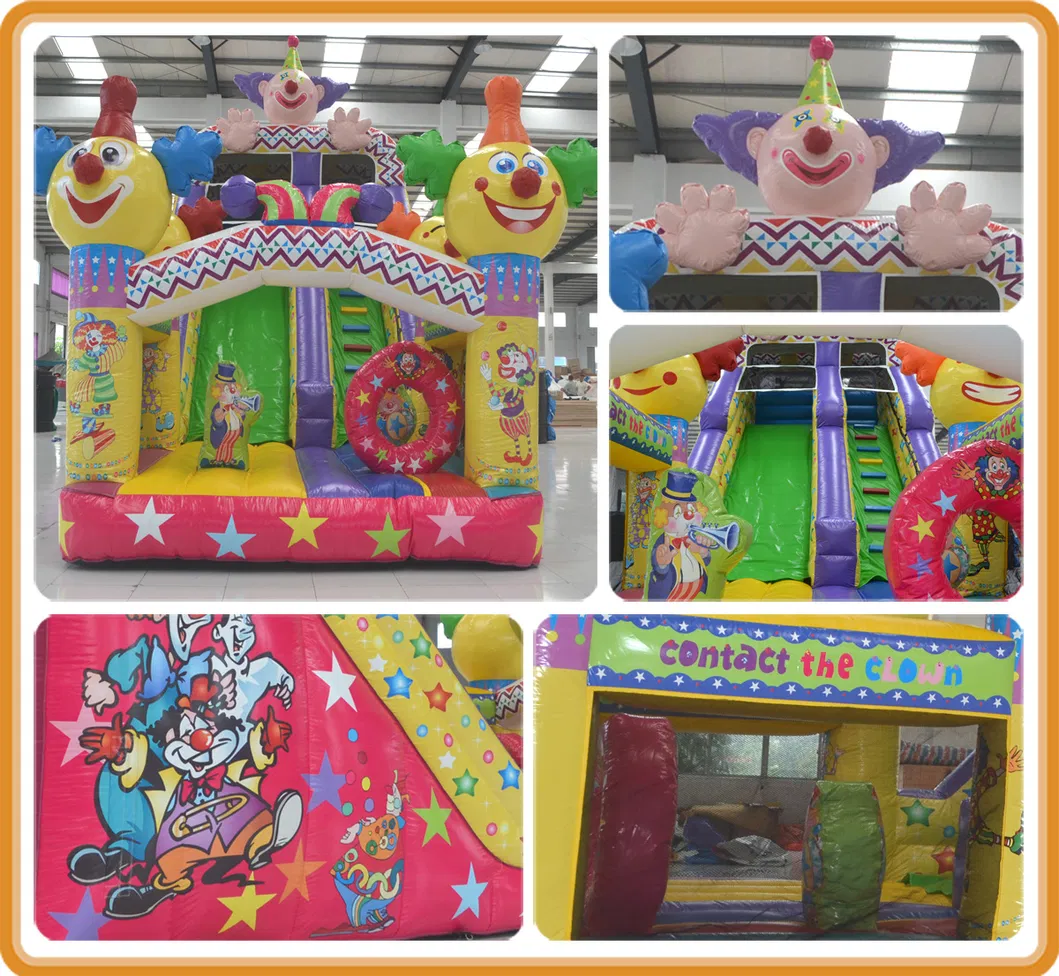 Aoqi Cheap Inflatable Amusement Park Slides High Clown Inflatable Slides