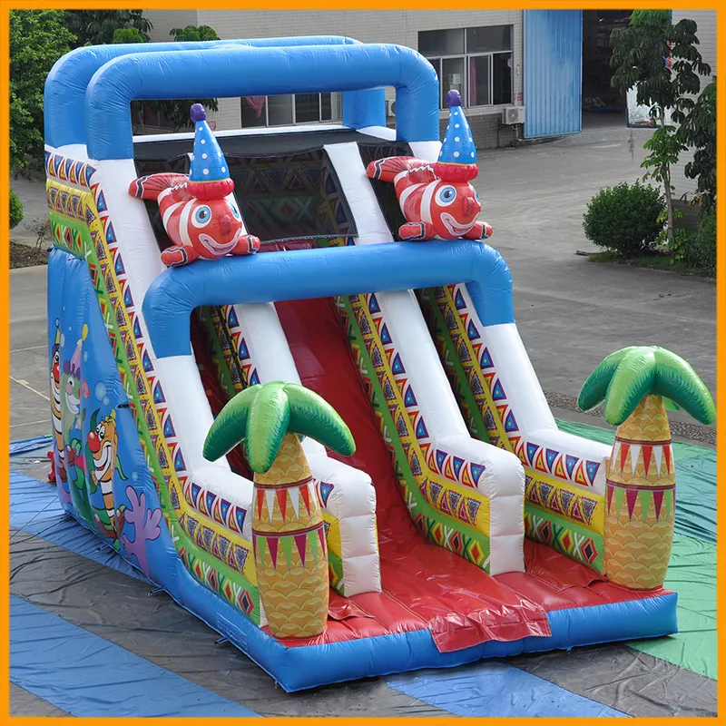 Aoqi Clown Fish Inflatable Wet Dry Poolside Slide