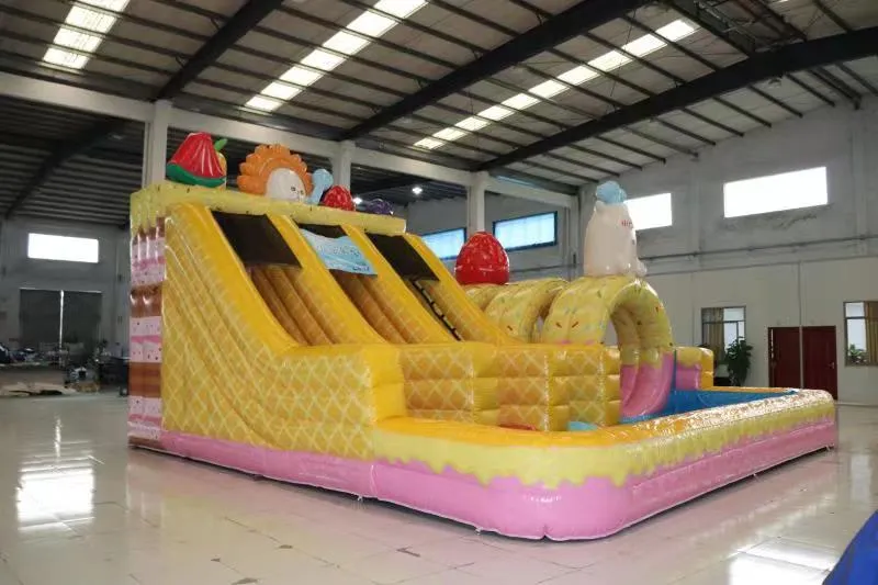 Aoqi Commercial Inflatable Water Slide with Tunnel and Pool