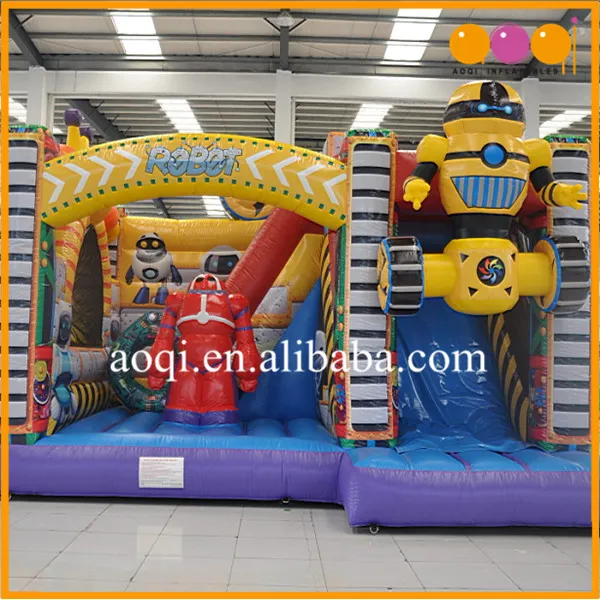 Aoqi Custom 60 Foot Inflatable Obstacle Course for Kids