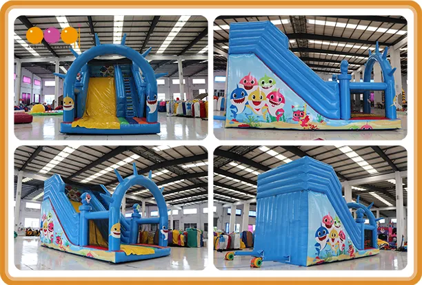 Aoqi Custom Ocean Inflatable Dry Slide for Children