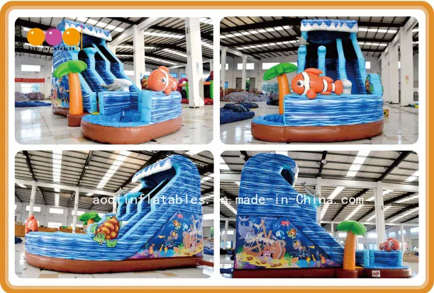 Aoqi Design Inflatable Ocean Slide for Kid (aq01407)