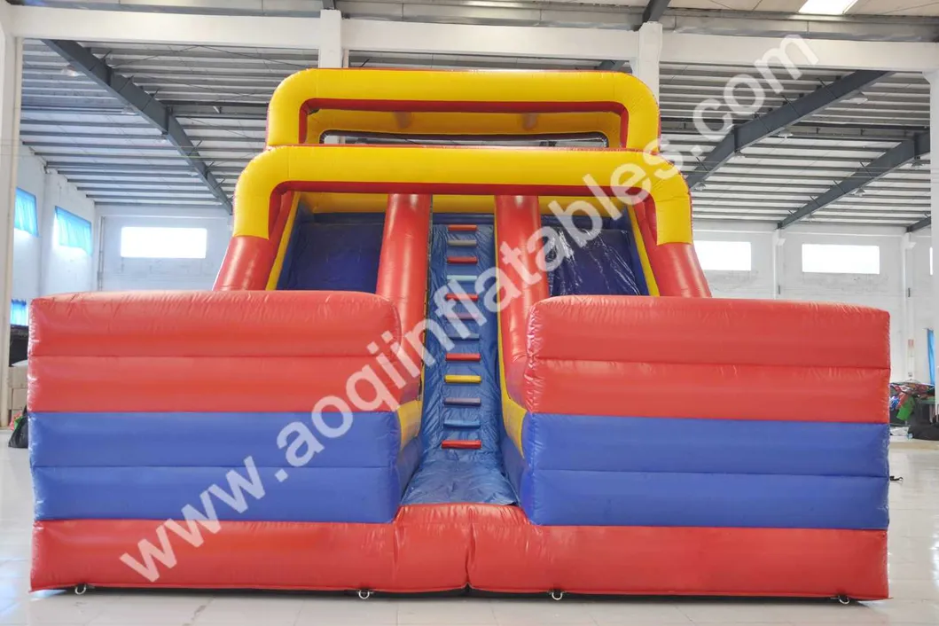 Aoqi Inflatables Cheap Price Inflatable Double Red and Yellow Slide (AQ943-2)