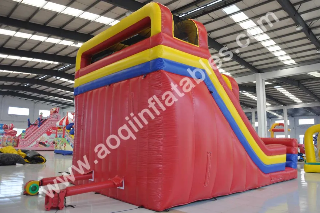 Aoqi Inflatables Cheap Price Inflatable Double Red and Yellow Slide (AQ943-2)