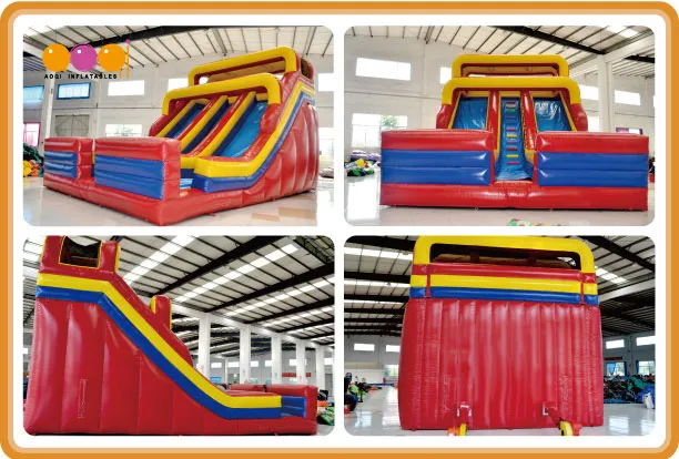 Aoqi Inflatables Cheap Price Inflatable Double Red and Yellow Slide (AQ943-2)