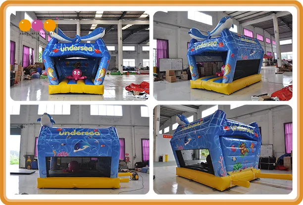 Aoqi Popular Design Undersea World Inflatable Bouncers for Kids (AQ01189)