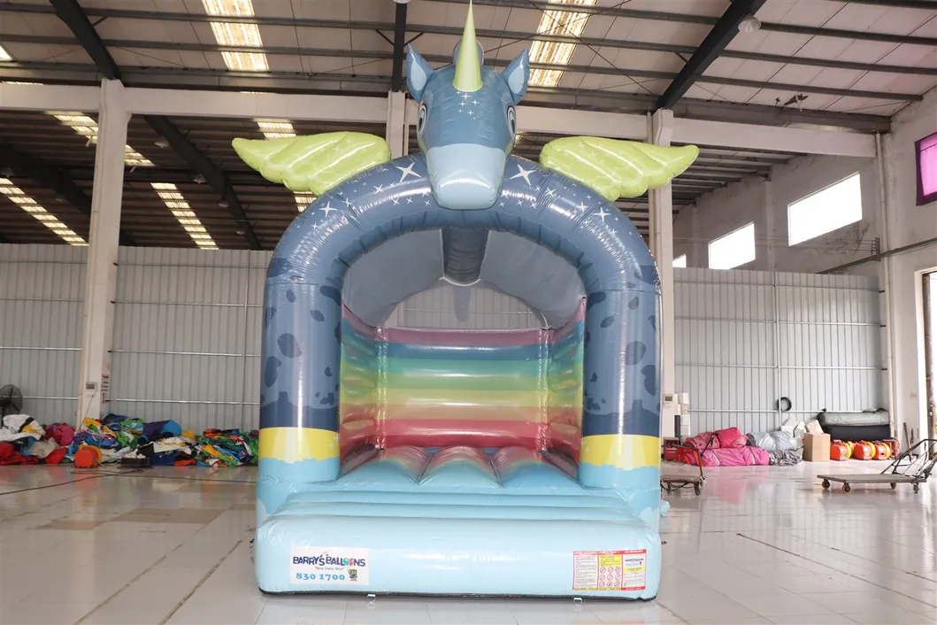 Aoqi Rainbow Unicorn Inflatable Bouncer Bounce House