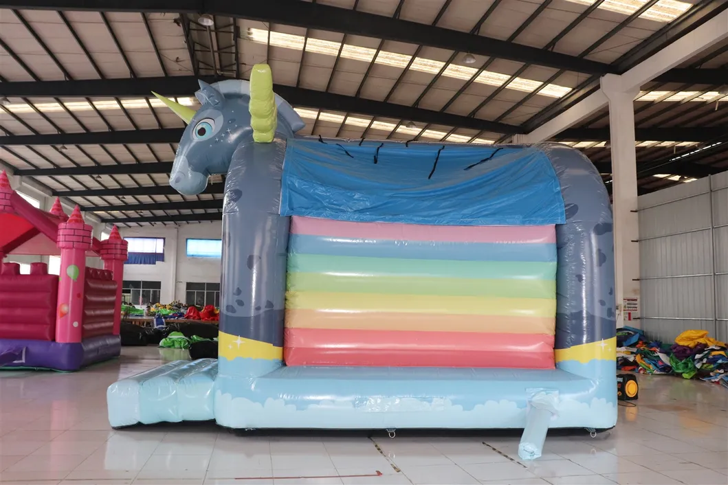 Aoqi Rainbow Unicorn Inflatable Bouncer Bounce House