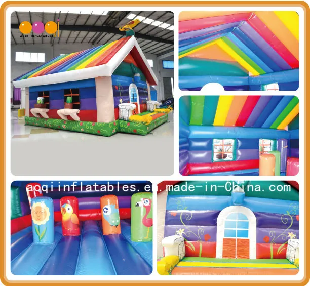 Beautiful House Style Inflatable Bouncer for Kids (AQ201-3)