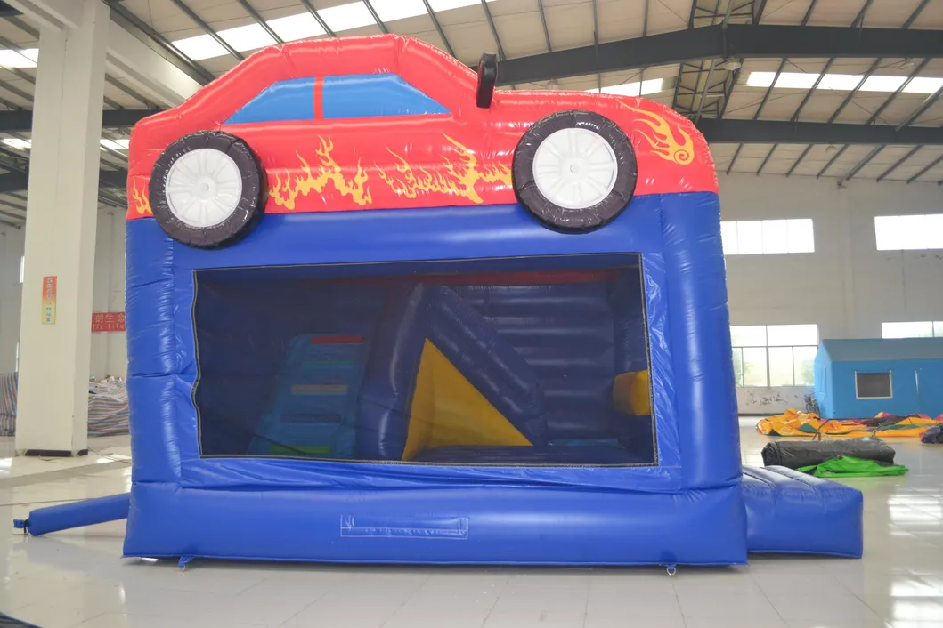 Blue Car Inflatable Bouncer (AQ741-1)