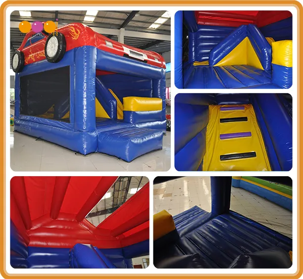 Blue Car Inflatable Bouncer (AQ741-1)