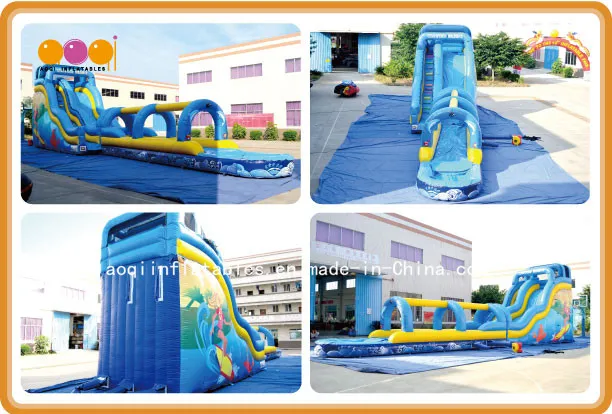 Blue High Wate Inflatabler Slides for Kid (AQ1036)