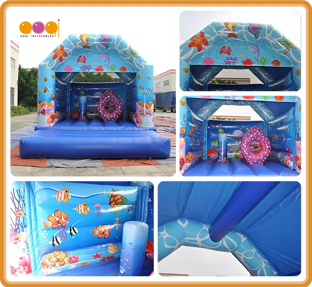 Blue Inflatable Ocean Bouncer for Park (AQ01852-2)