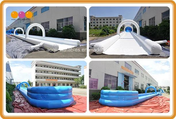 Blue and White Long Inflatable Slip and Slide Inflatable City Slide for Custom (AQ10125)