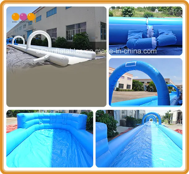 Blue and White Long Inflatable Slip and Slide Inflatable City Slide for Custom (AQ10125)