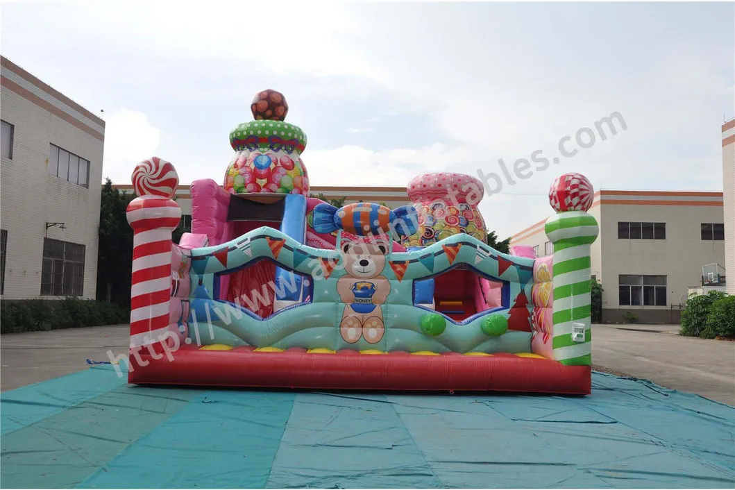 Candy Theme PVC Customized Size Inflatable Dry Slide (AQ01666)