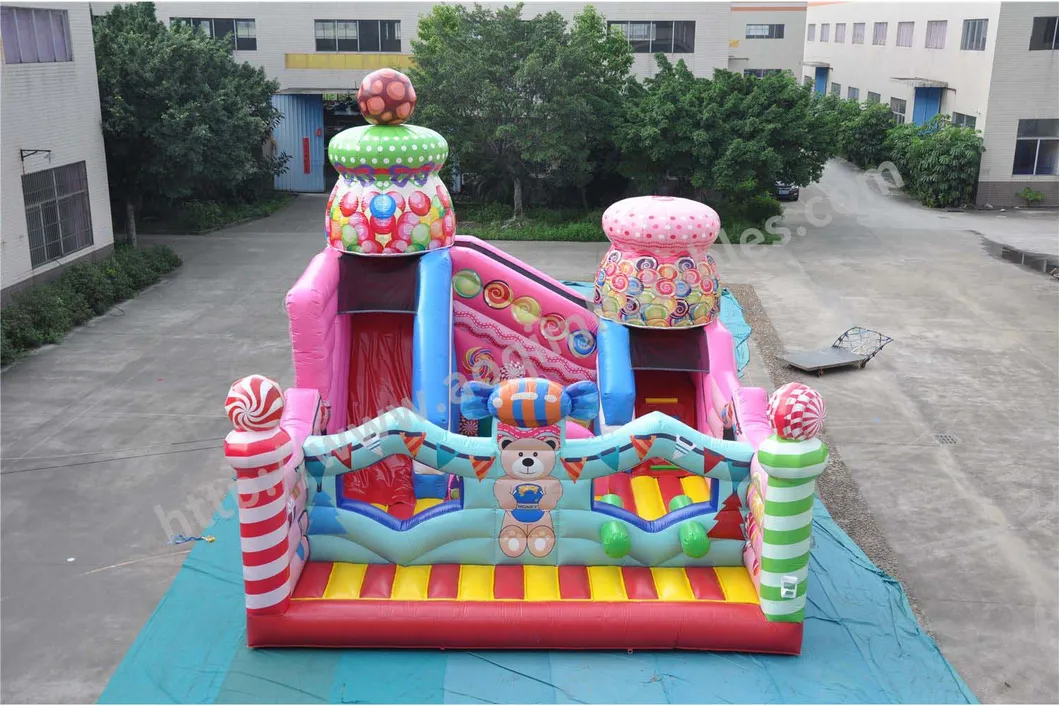 Candy Theme PVC Customized Size Inflatable Dry Slide (AQ01666)