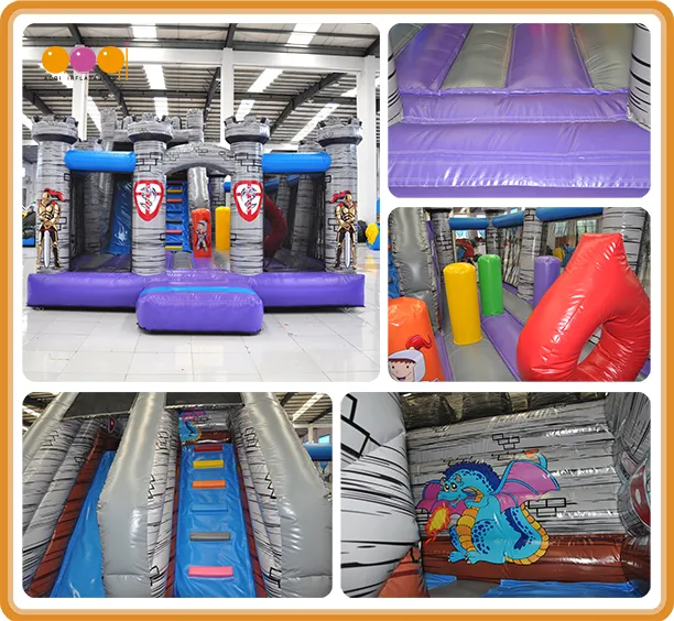 Castle Theme Inflatable Slide (AQ07102-36)