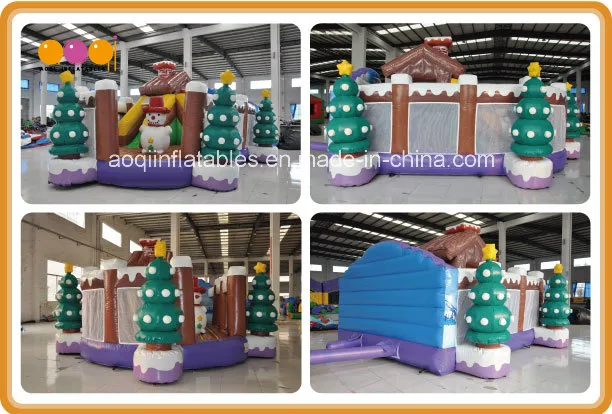 Christmas Inflatable Decoration Snowman Fun City Inflatable Christmas Tree Bouncer (AQ1344-4)