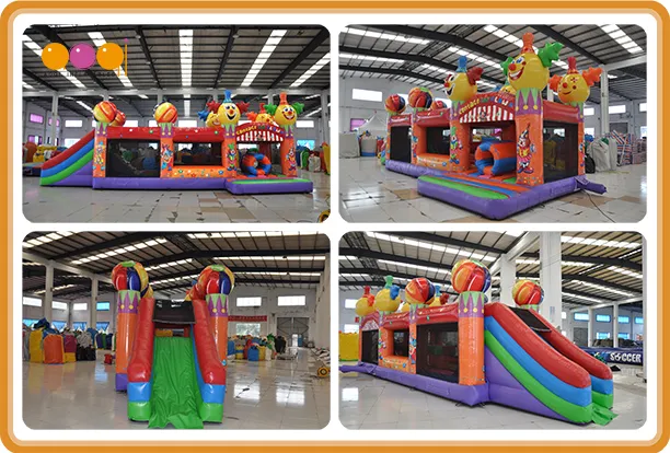 Circus Clown Inflatable Obstacle Course (AQ1446-3)