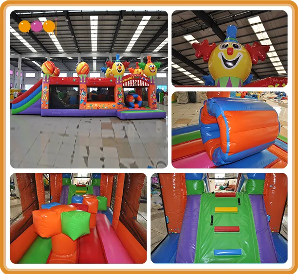 Circus Clown Inflatable Obstacle Course (AQ1446-3)