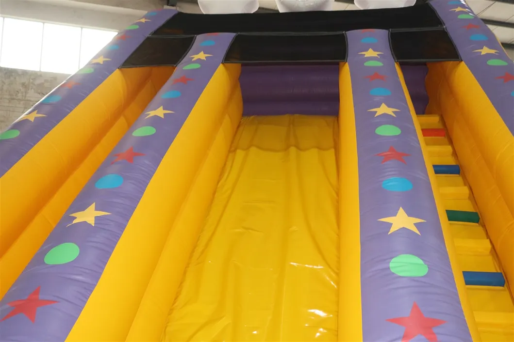 Clown High Slide with Dounble Climbing Wall Bouncing Inflatable Slide (AQ09130)