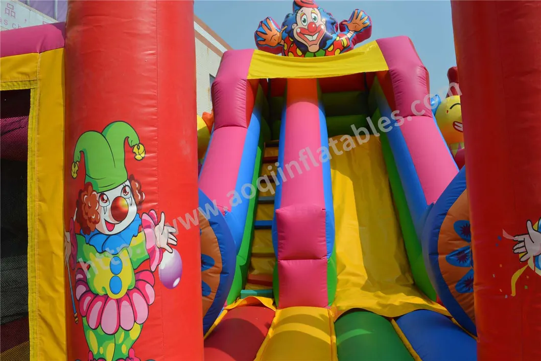 Commercial Clown Inflatable Combo Bouncy House Slide for Kids (AQ01221)