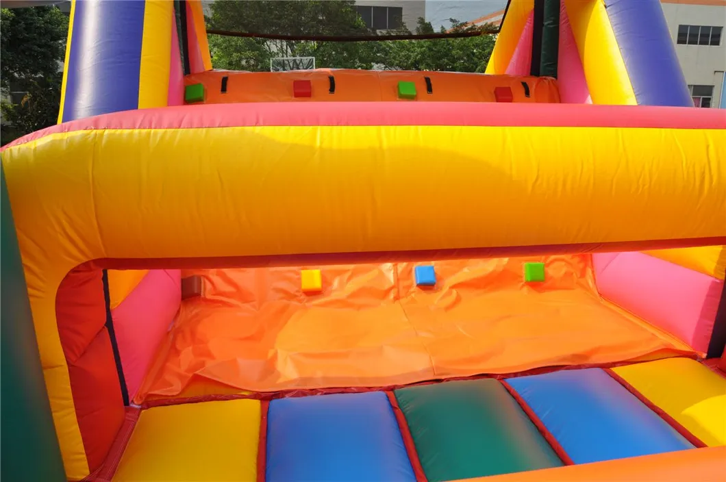 Cowboy Theme Bouncer Inflatable Obstacle Course with Slide (AQ01125)