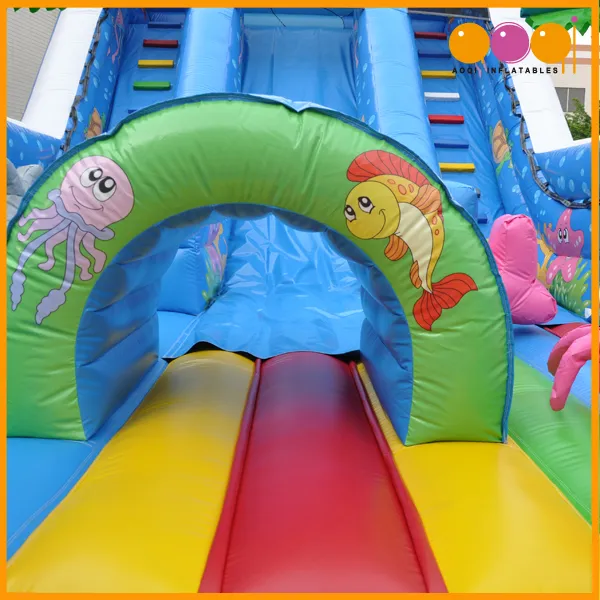 Cute Fish Inflatable Slide (AQ01123)