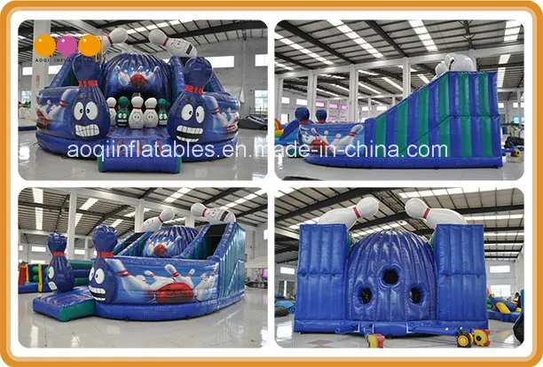 En14960 Amusement Park Crazy Bowling Inflatable Bouncing Bouncer (AQ01702)