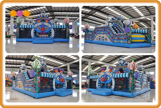 Factory Price Bouncer and Slide Robot Theme Inflatable Combo (AQ01781)