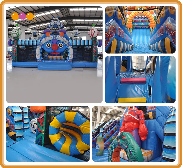 Factory Price Bouncer and Slide Robot Theme Inflatable Combo (AQ01781)