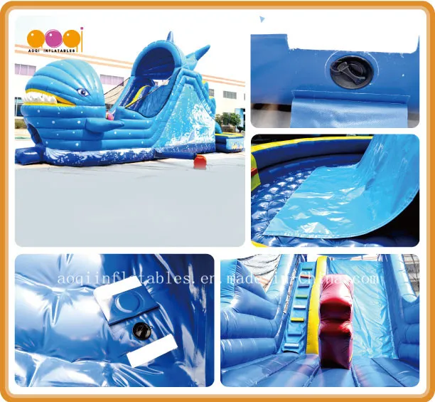 Inflatable Bouncer Slide with Water Pool Game (AQ139)